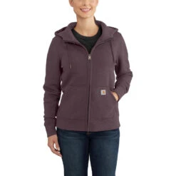 'Carhartt' Women's Clarksburg Full Zip Hoodie - Blackberry Heather