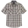 'Carhartt' Men's Rugged Flex Relaxed Fit Lightweight Snap Front Short Sleeve Plaid - Steel 1 'Carhartt' Men's Rugged Flex Relaxed Fit Lightweight Snap Front Short Sleeve Plaid - Steel -Sports Shop 105198 075 MS22 e 2 1024x1024@2x