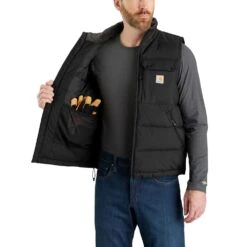 'Carhartt' Men's Montana Loose Fit Insulated Vest - Black -Sports Shop 105475 N04 AVR MF22 b 1024x1024@2x