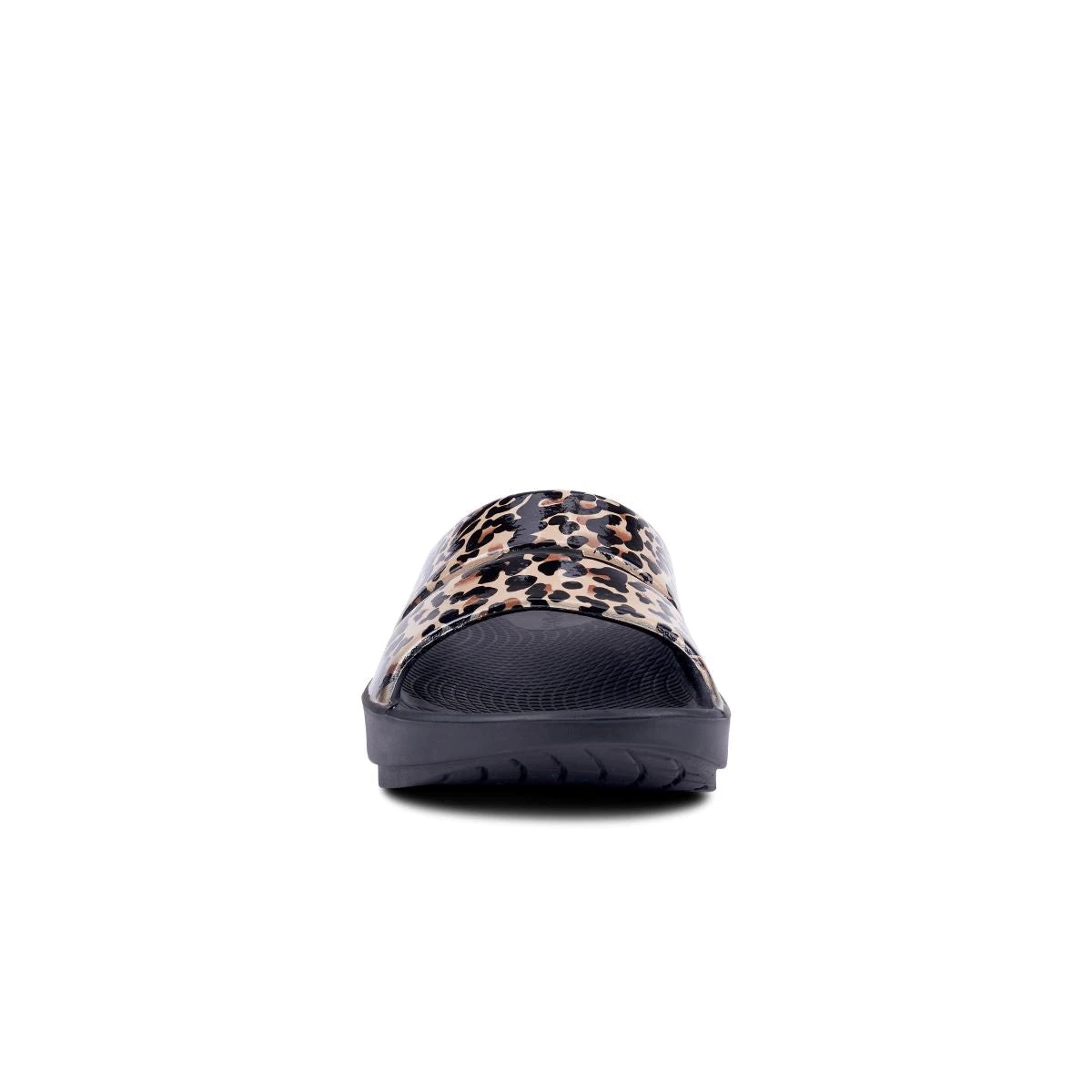 'OOFOS' Women's OOahh Slide Limited Edition - Black / Leopard 7 'OOFOS' Women's OOahh Slide Limited Edition - Black / Leopard - Image 5