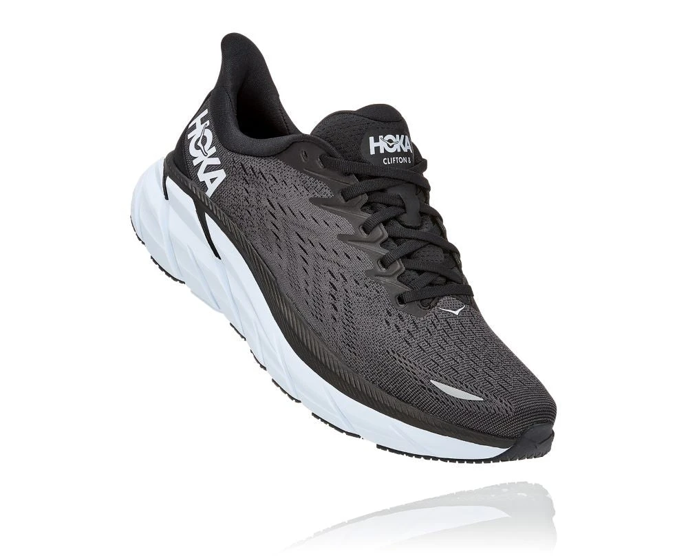 'HOKA' Men's Clifton 8 - Black / White (Wide) 3 'HOKA' Men's Clifton 8 - Black / White (Wide)