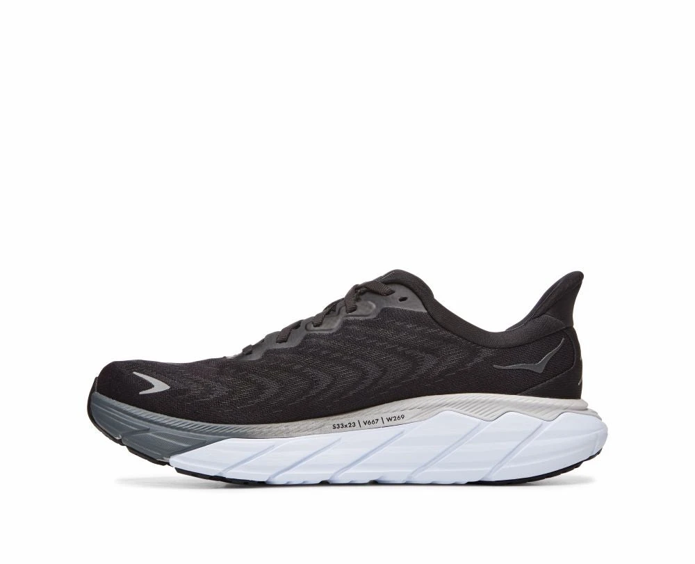 'HOKA' Men's Arahi 6 - Black / White (Wide) 7 'HOKA' Men's Arahi 6 - Black / White (Wide) - Image 5