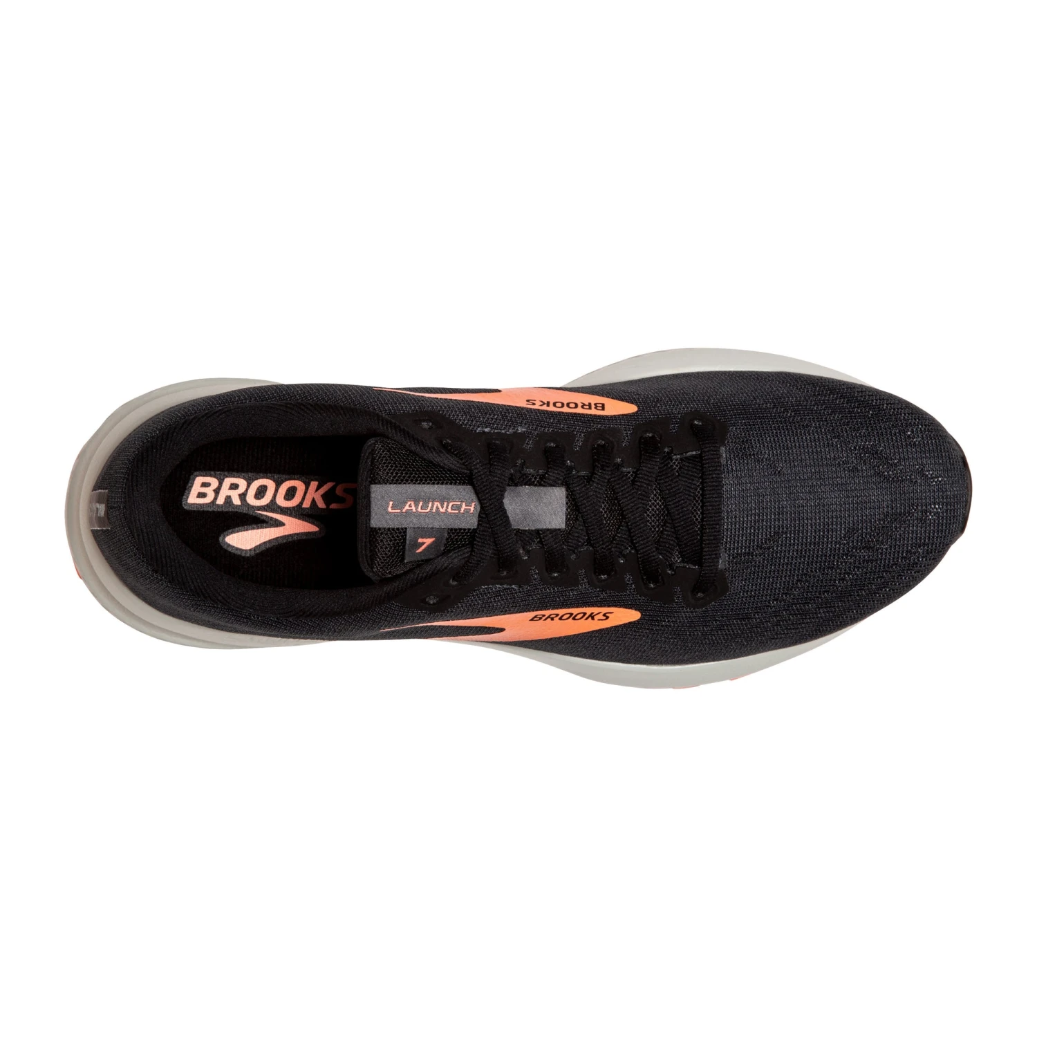 'Brooks' Women's Launch 7 - Black / Cantaloupe 6 'Brooks' Women's Launch 7 - Black / Cantaloupe - Image 5