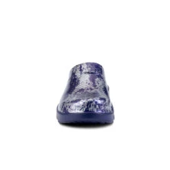 'OOFOS' Women's OOcloog Clog Limited Edition - Navy / Silver Snake -Sports Shop 1203NVYSILSNK shot3 1024x1024@2x