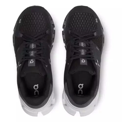 'On Running' Women's Cloudflyer 4 - Black / White (Wide) 4 'On Running' Women's Cloudflyer 4 - Black / White (Wide) - Image 2