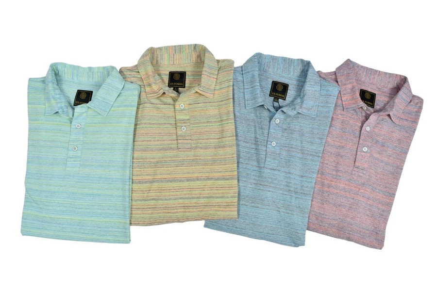 'F/X Fusion' Men's Space Dye Melange Polo - Pink 3 'F/X Fusion' Men's Space Dye Melange Polo - Pink