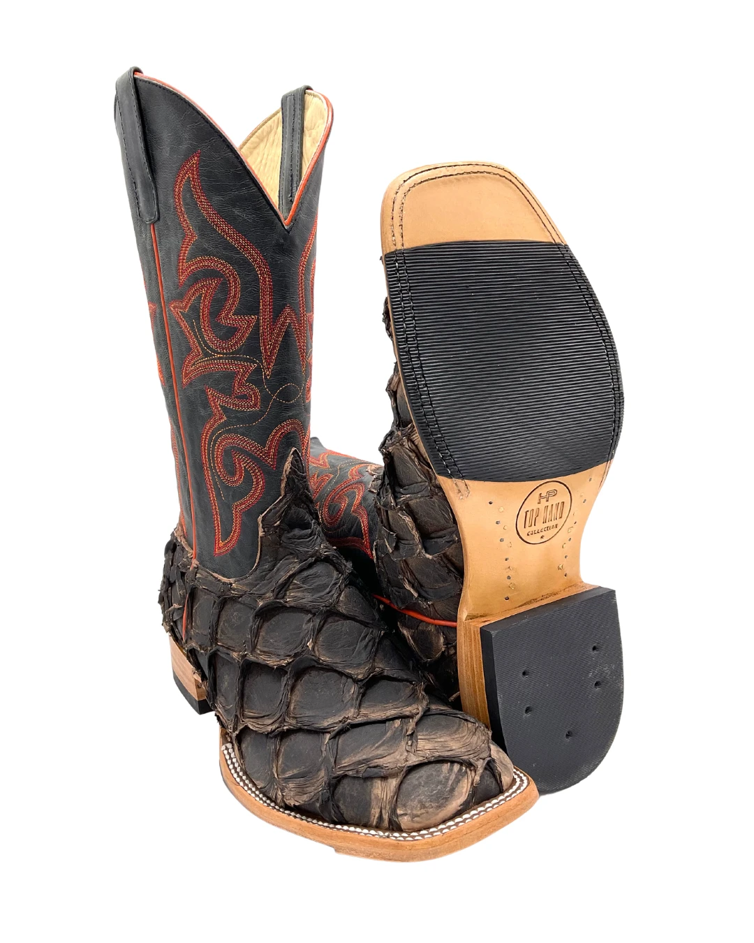 'Anderson Bean' Men's 13" HorsePower Top Hand Big Bass Square Toe - Pirarucu / Royal Blue Mad Dog 5 'Anderson Bean' Men's 13" HorsePower Top Hand Big Bass Square Toe - Pirarucu / Royal Blue Mad Dog - Image 3