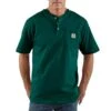 'Carhartt' Men's Pocket Short Sleeve Workwear Henley Tee - Hunter Green