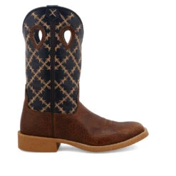 'Twisted X' Men's 12" Tech X Western Square Toe - Rustic Brown/ Navy -Sports Shop MXTR004.02 4800x4800 R 1024x1024@2x