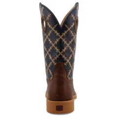 'Twisted X' Men's 12" Tech X Western Square Toe - Rustic Brown/ Navy -Sports Shop MXTR004.04 4800x4800 R 1024x1024@2x