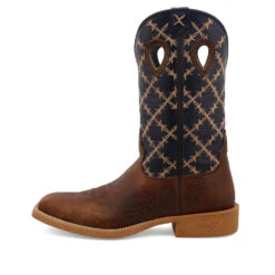 'Twisted X' Men's 12" Tech X Western Square Toe - Rustic Brown/ Navy -Sports Shop MXTR004.06 4800x4800 L 1024x1024@2x