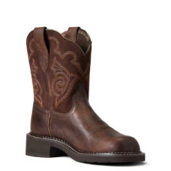 'Ariat' Women's 8" Fatbaby Heritage Tess Western Round Toe - Forest Brown / Jamocha -Sports Shop S22 WMS WEST 10040264 medial 1024x1024@2x