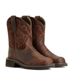 'Ariat' Women's 8" Fatbaby Heritage Tess Western Round Toe - Forest Brown / Jamocha -Sports Shop S22 WMS WEST 10040264 pair 1024x1024@2x