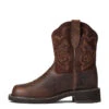 'Ariat' Women's 8" Fatbaby Heritage Tess Western Round Toe - Forest Brown / Jamocha -Sports Shop S22 WMS WEST 10040264 side 1024x1024@2x