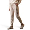 'Ariat' Women R.E.A.L. Jogger Pant - Oatmeal Heather -Sports Shop S23 WMS WEST 10043684 front 1024x1024@2x