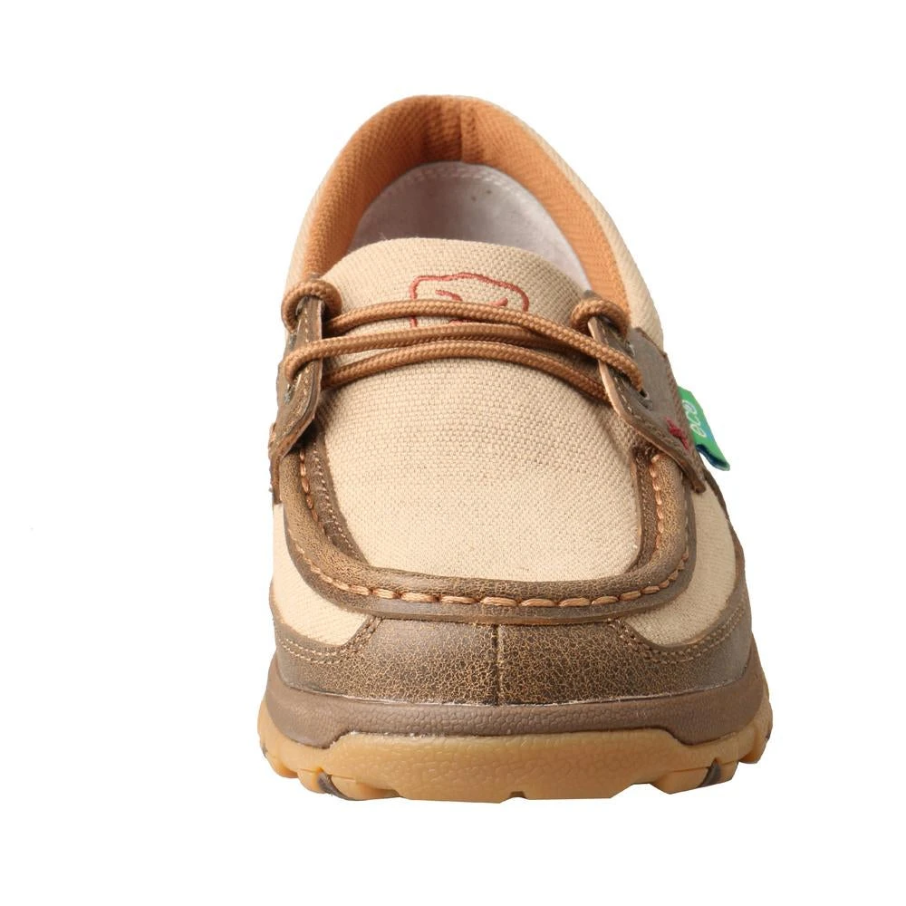 'Twisted X' Women's CellStretch Boat Shoe Driving Moc - Bomber / Khaki 4 'Twisted X' Women's CellStretch Boat Shoe Driving Moc - Bomber / Khaki - Image 2