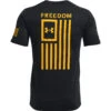 'Under Armour' Men's Freedom Flag T-Shirt - Black / Steeltown Gold