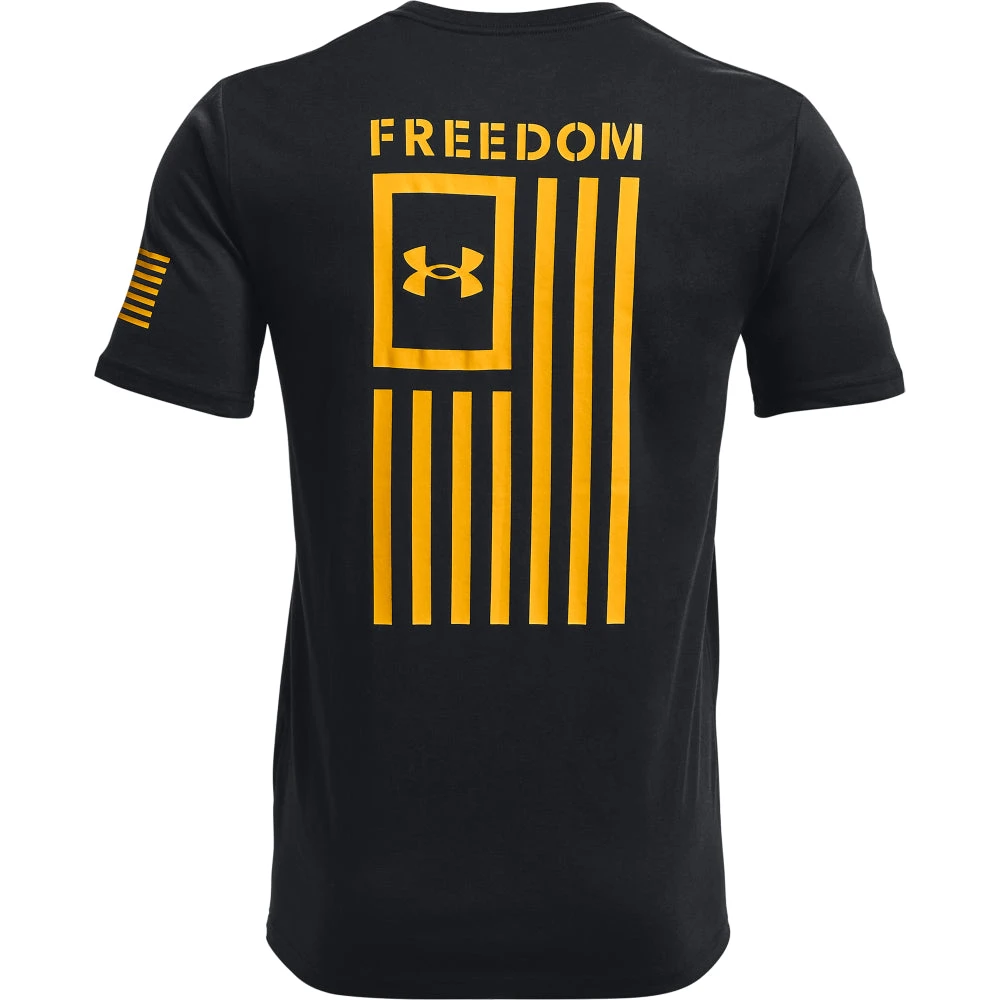 'Under Armour' Men's Freedom Flag T-Shirt - Black / Steeltown Gold 3 'Under Armour' Men's Freedom Flag T-Shirt - Black / Steeltown Gold